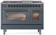 Ilve® Nostalgie II Series 48" Blue Grey Pro Style Dual Fuel Range-1
