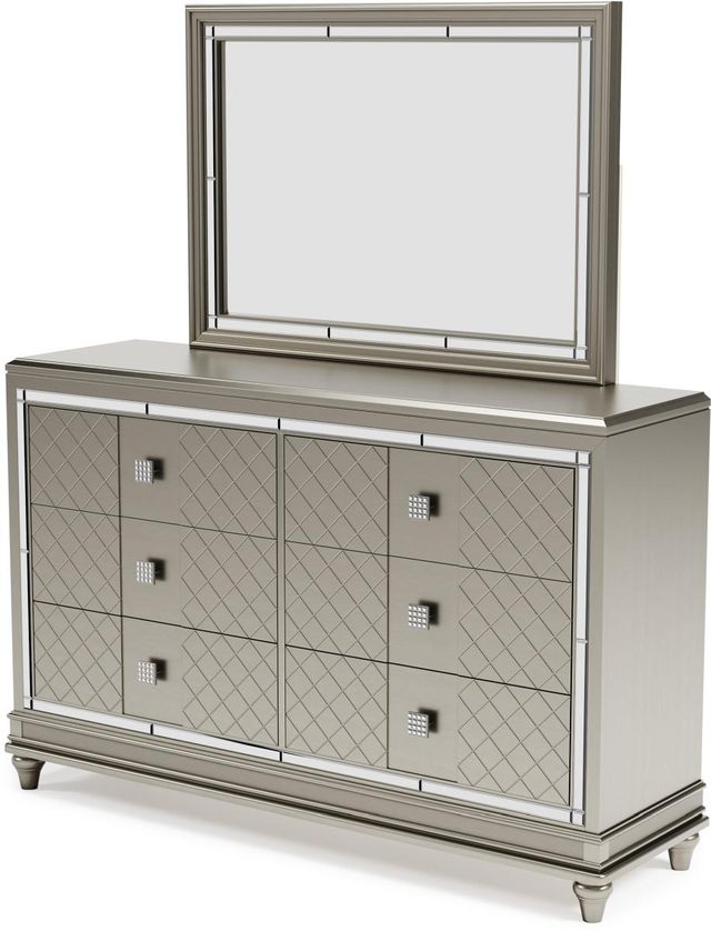 Signature Design by Ashley® Chevanna Platinum Dresser and Mirror-2