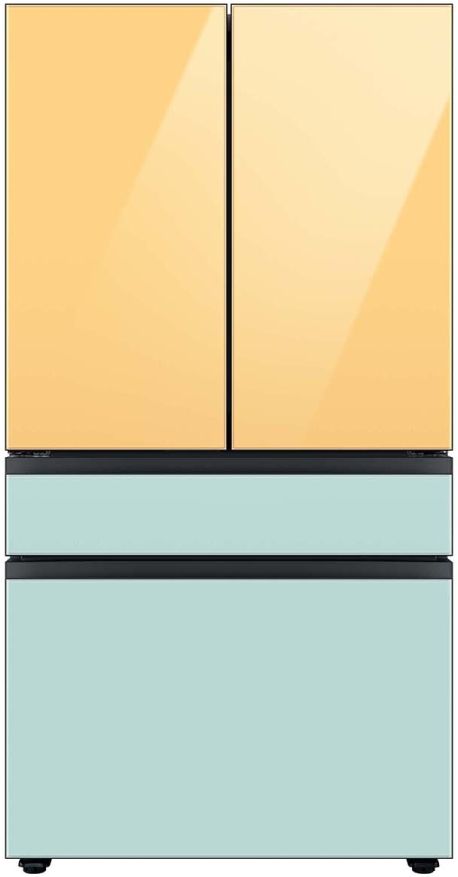 Samsung Bespoke 18" Sunrise Yellow Glass French Door Refrigerator Top Panel-2