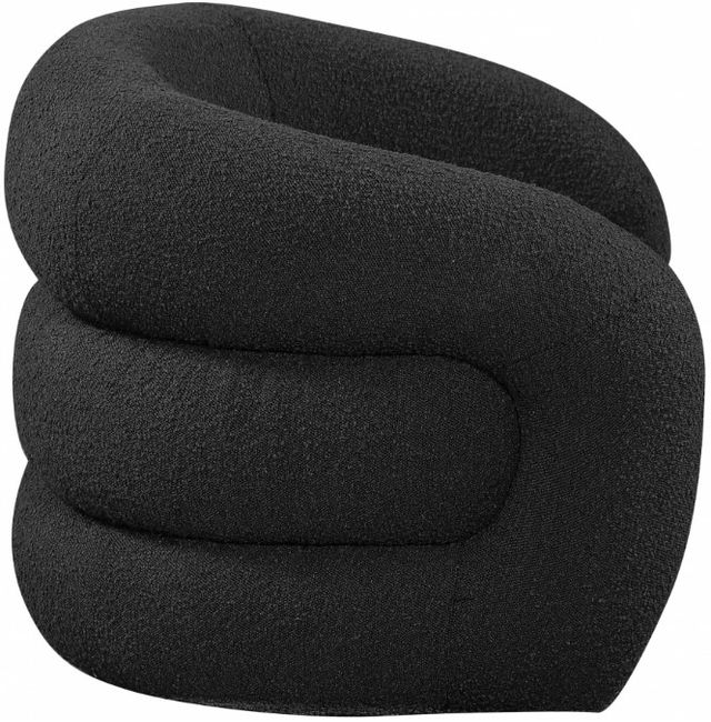 Meridian Furniture Roxbury Black Boucle Fabric Swivel Accent Chair-2