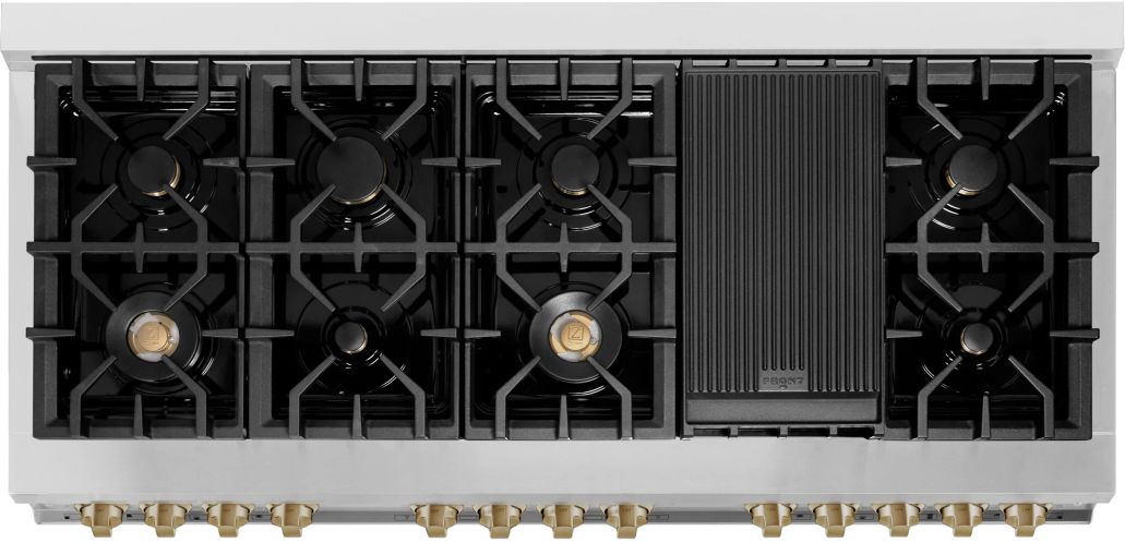 ZLINE Autograph Edition 60" Stainless Steel Pro Style Dual Fuel Range with White Matte Door