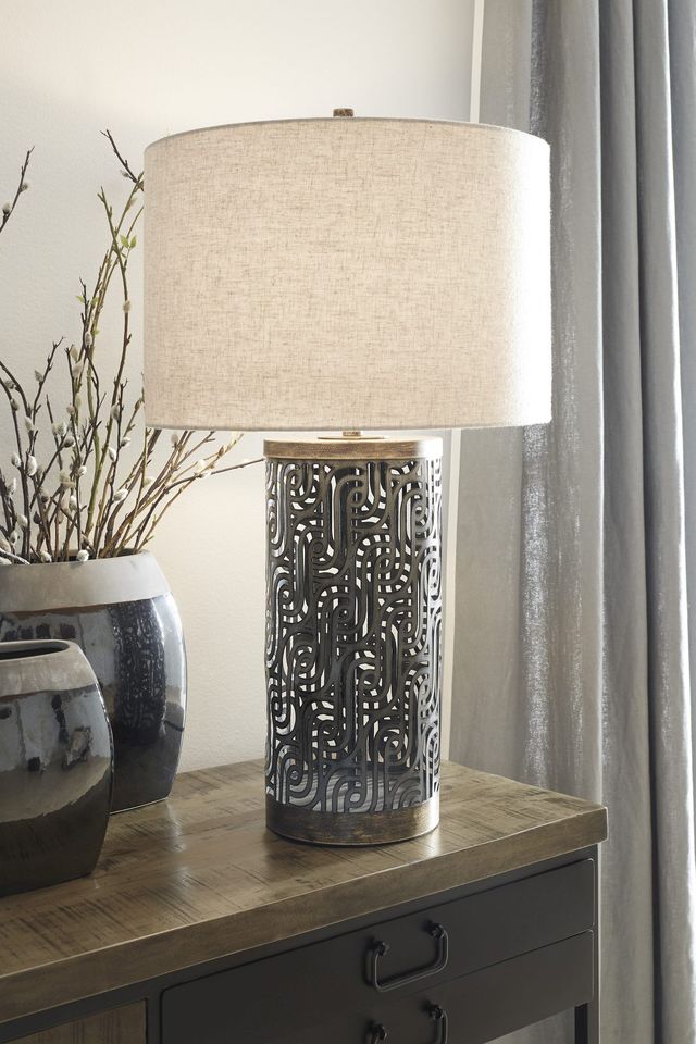 Signature Design by Ashley® Dayo Gold/Gray Table Lamp-3
