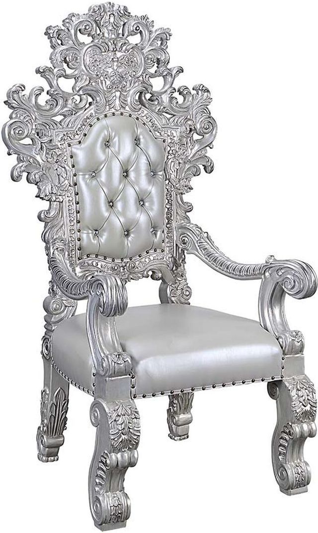 ACME Furniture Valkyrie 2-Piece Antique Platinum Arm Chair Set-0
