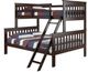 Donco Kids Dark Cappuccino Twin/Full Mission Bunkbed-0