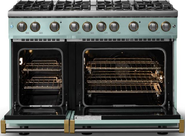 Viking® 5 Series 48" Splash Pro Style Gas (LP) Range with Brushed Brass Trim-1