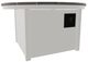 Telescope Casual 3F7W Boardwalk Rustic Top Aluminum 54" Outdoor Fire Table with White Base-2