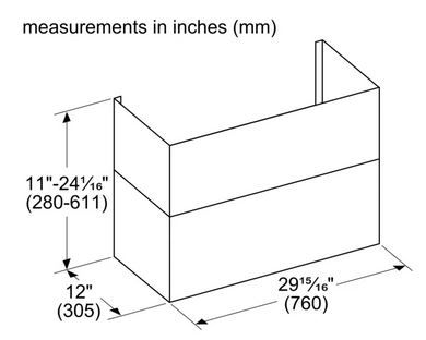 Thermador® 29.94" Stainless Steel Duct Cover-1