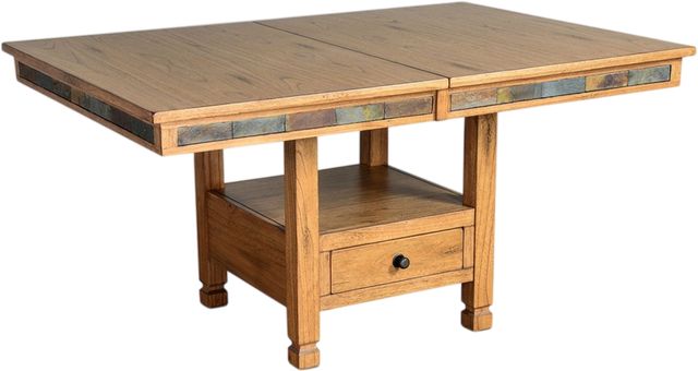 Sunny Designs™ Sedona Rustic Oak Dual Height Butterfly Leaf Dining Table-0