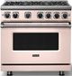 Viking® 7 Series 36" Blush Pro Style Liquid Propane Gas Range-2