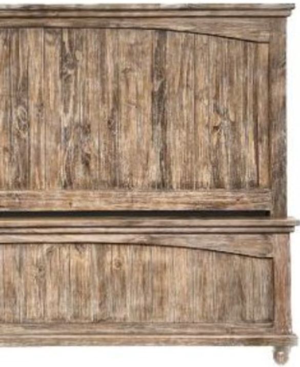 Million Dollar Rustic Macy Brown Lt Barnwood Queen Bed-1