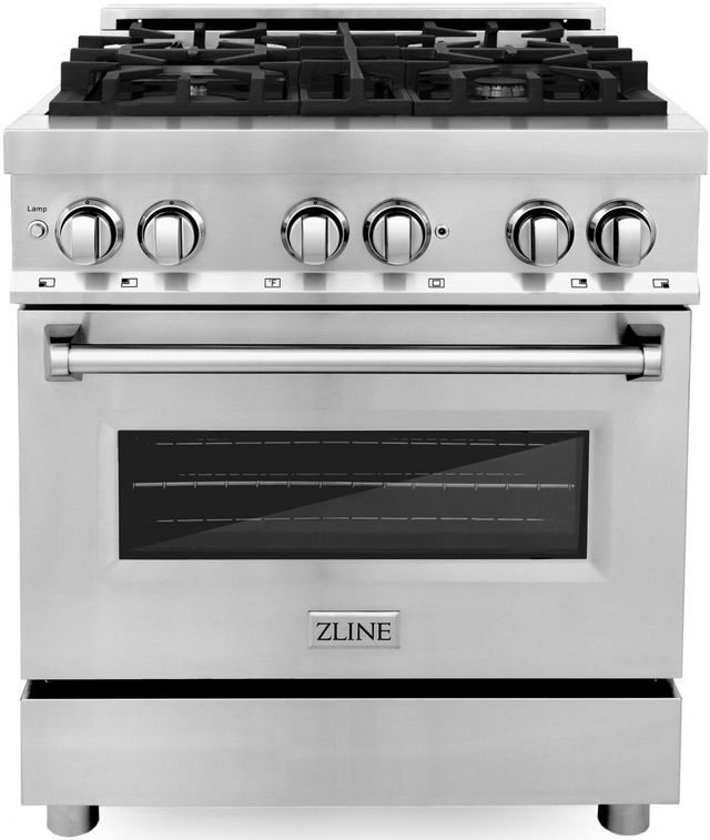 ZLINE 30" Stainless Steel Pro Style Dual Fuel Range