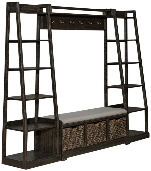 Liberty Furniture Mill Creek Peppercorn Wall Unit-0