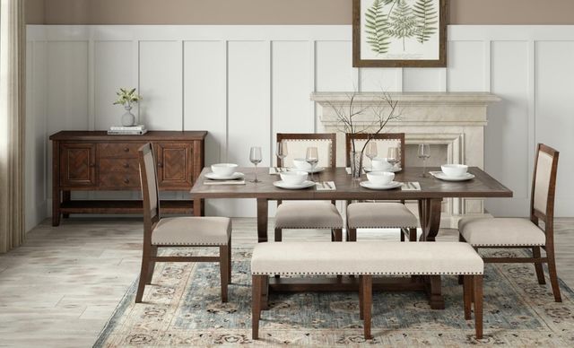 Jofran Inc. Fairview 6-Piece Beige/Oak Dining Set-1