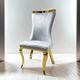 Furniture of America® Basilicata 2-Piece Gold/Gray Dining Chair Set-1