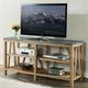 Riverside Furniture Weatherford Bluestone Sofa Table with Reclaimed Natural Pine Base-4