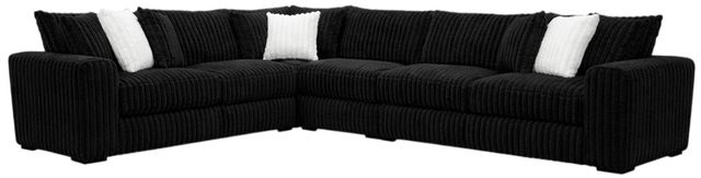 Albany Industries 4-Piece Mondo Black L-Shape Sectional-0
