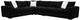 Albany Industries 4-Piece Mondo Black L-Shape Sectional-0