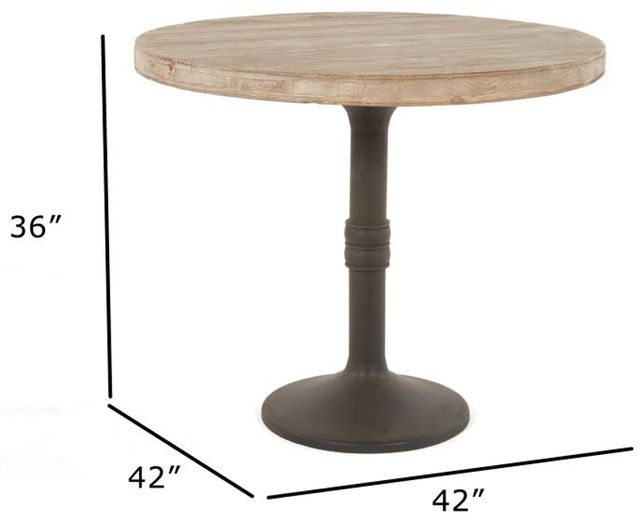 Nest Home Collections Sadie Medium Gray Round Counter Table with Iron Base-2