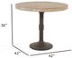 Nest Home Collections Sadie Medium Gray Round Counter Table with Iron Base-2
