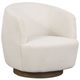 Fairfield® Customizable Dhalia Leather Lounge Chair with Wooden Base-0