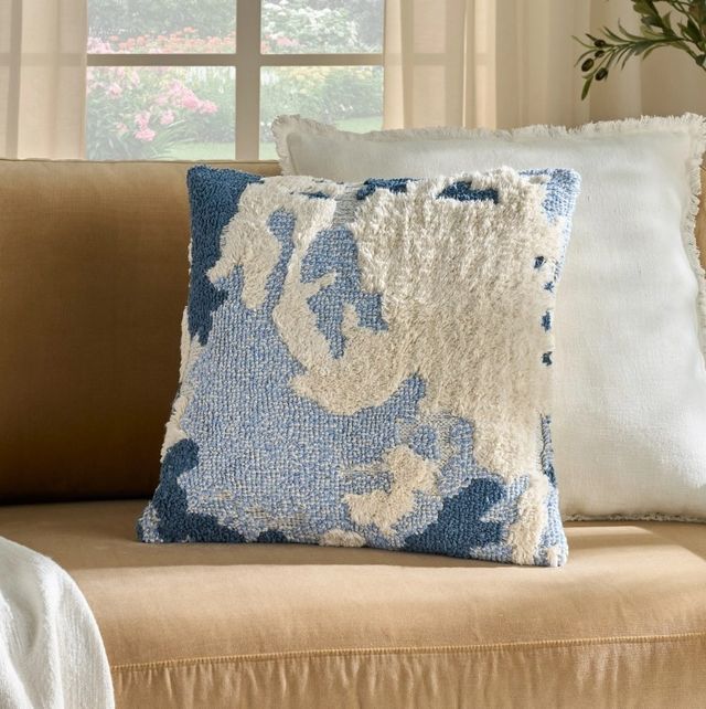Nourison Home™ Mina Victory Lifestyle Blue 18"x18" Throw Pillow-2