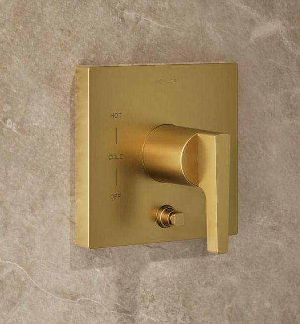 KOHLER® Honesty® Vibrant Brushed Moderne Brass 1.75 GPM Showering Kit-3
