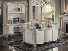 ACME Furniture Vendome 2-Piece Antique Pearl Computer Desk and Hutch Set