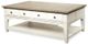 Riverside Furniture Myra Natural Leg Coffee Table with Paperwhite Base-0