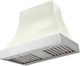 La Cornue Cascade Series 36" Pure White Wall Mounted Range Hood with Polished Chrome Trim-0