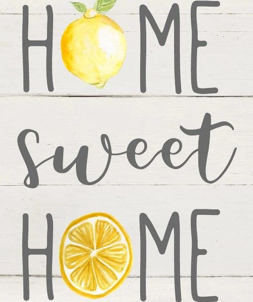 Classy Art Home Sweet Lemon Home by Carol Robinson Wall Art-1