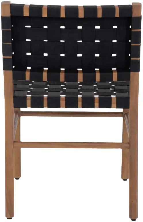 Moe's Home Collection Mira Black Teak Outdoor Dining Chair -3
