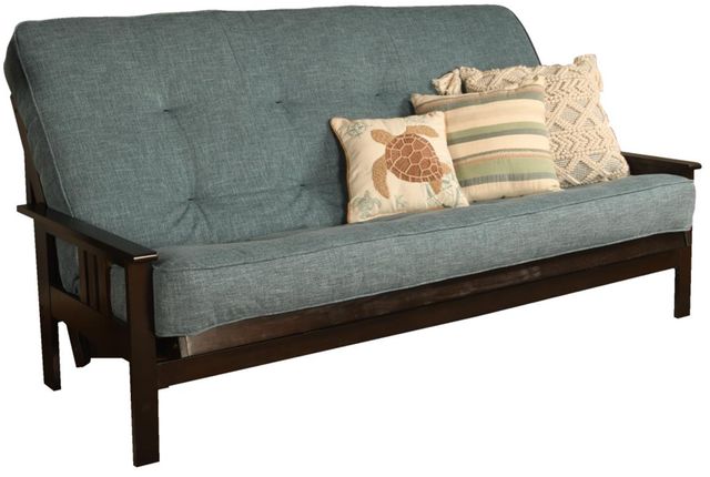 Kodiak Furniture Linen Aqua 8" Coil Hinged Innerspring Queen Futon Mattress -0