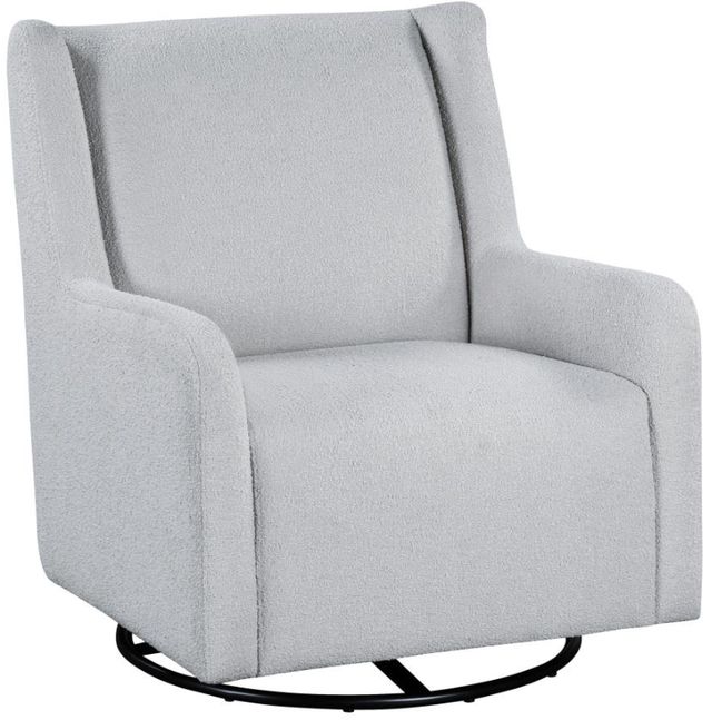 Coaster® Serra Dove Gray Upholstered Manual Swivel Glider Recliner-0