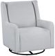 Coaster® Serra Dove Gray Upholstered Manual Swivel Glider Recliner-0