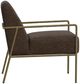 International Furniture Direct Aragon Dark Brown/Blacksmithing Gold Accent Chair-2