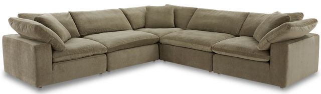 Moe’s Home Collection Clay Classic 5-Piece Desert Sage L-Shaped Modular Sectional-0