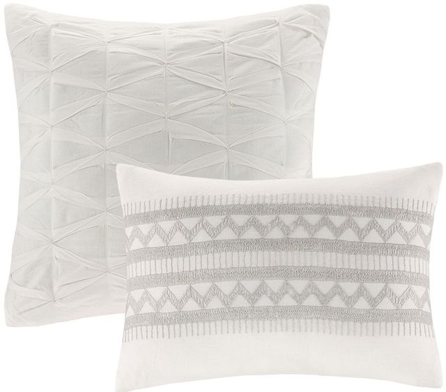Olliix by Urban Habitat Ivory Twin/Twin XL Paloma Cotton Duvet Cover Set-3