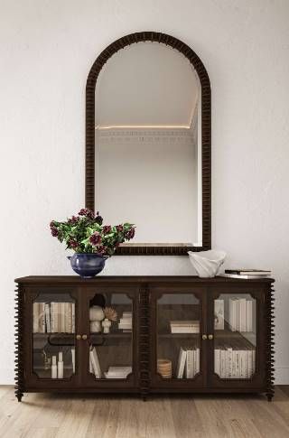 Bramble Customizable Milano Arch Floor Mirror-3