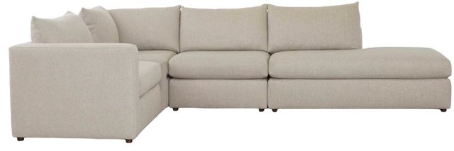 Bassett® Furniture Customizable Beckham 5-Piece Bumper Modular Sectional with Console-1