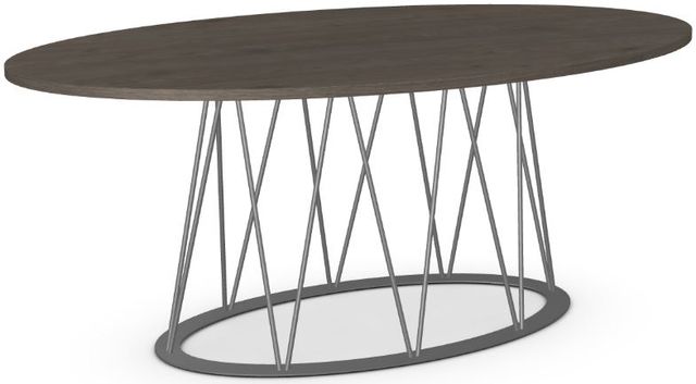 Amisco Customizable Calypso Thermo Fused Laminate Oval Dining Table-0