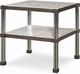 Century® Customizable Ascher Carrier and Company Case White Chairside Table with Chrome Legs -0