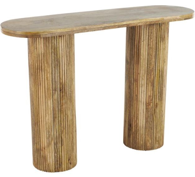 Deco Marche Brown Oval Console Table-0