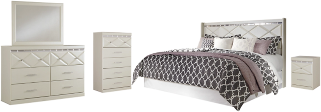Signature Design by Ashley® Dreamur 5-Piece Champagne King/California King Panel Headboard Set-0