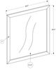 Monarch Specialties Inc. Warm Medium Oak Wall Mirror-2