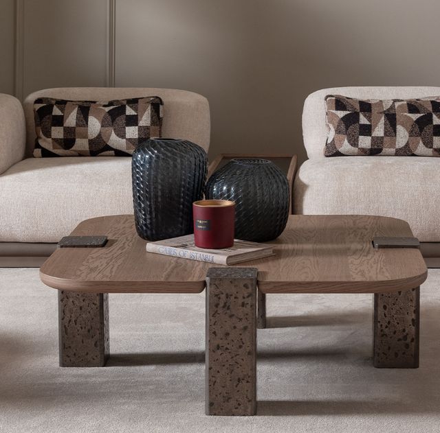 Michael Amini® Bristol Point Saddle Brown Cocktail Table -1