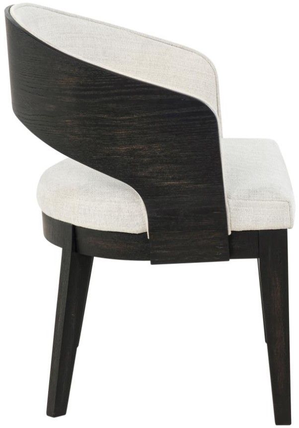 Coaster® Leandro Burnished Black/Cream Upholstered Arm Chair-3