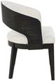 Coaster® Leandro Burnished Black/Cream Upholstered Arm Chair-3