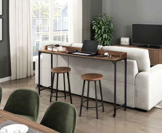 Homelegance® Sumter Rustic Brown Desk with Black Base-1