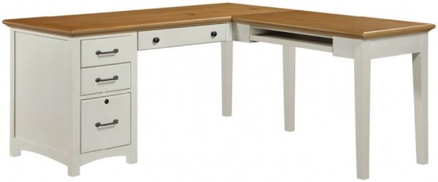 Winners Only® Cardiff Brown/White Desk with Return-0
