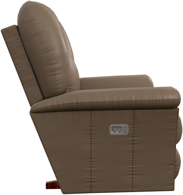 La-Z-Boy® Jasper Fawn Leather Power Rocking Recliner with Headrest-2